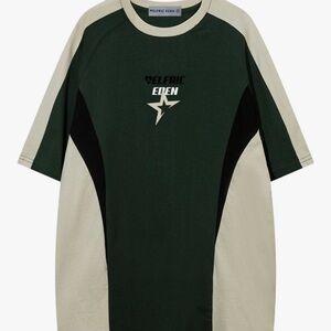 Aelfric Eden Dark Green and Beige Short Sleeve Tee